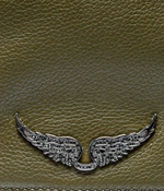 Кожаная сумка-мессенджер Zadig&Voltaire - хаки(LWBA00001)