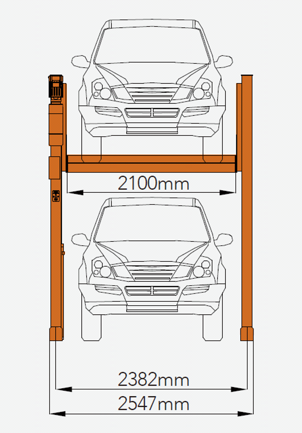 ATIS HP-1127 Парковочный электрогидравлический подъемник 2.7т