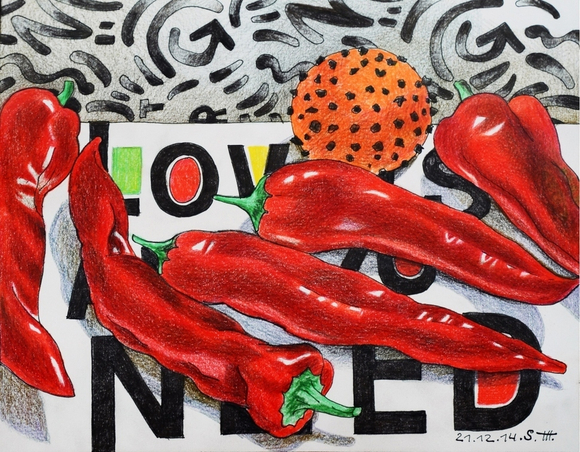 Репродукция на фотобумаге "Острый натюрморт"