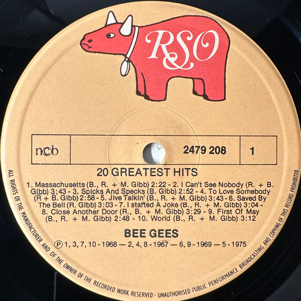 Bee Gees ‎– 20 Greatest Hits (Скандинавия 1978г.)