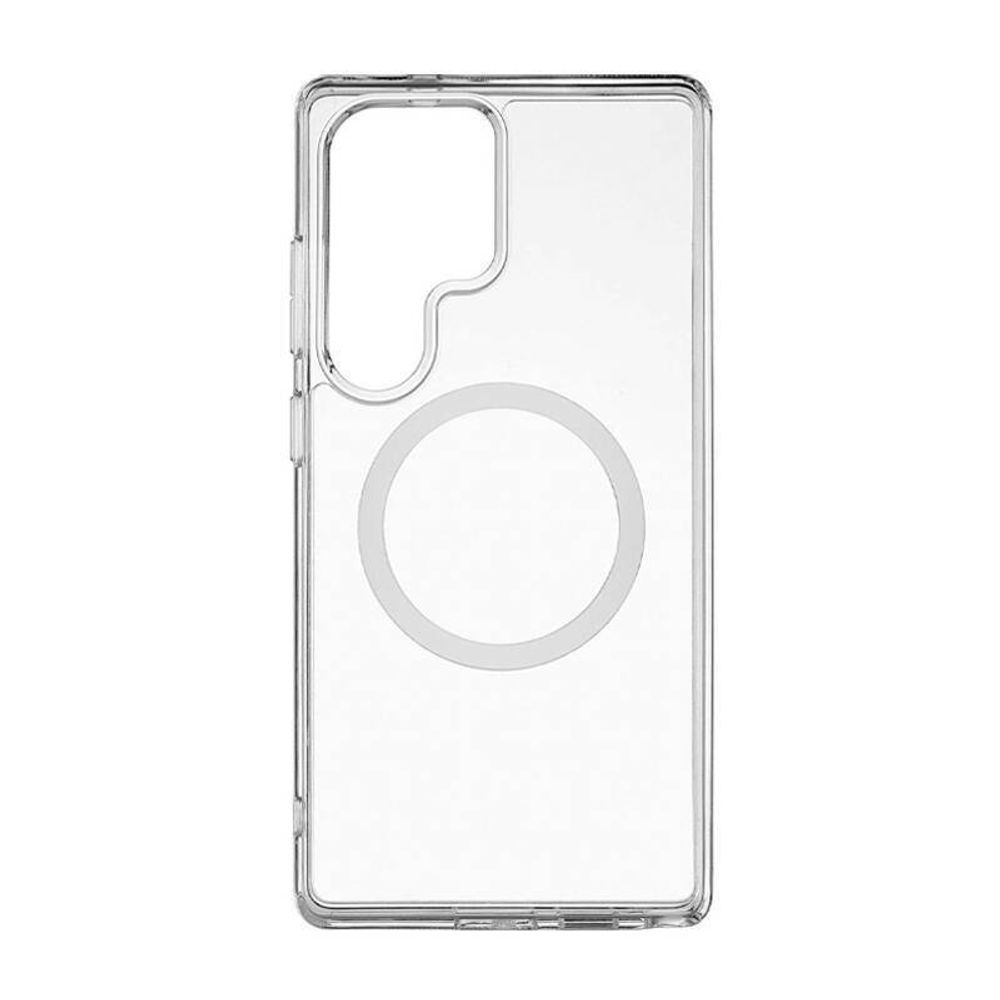 Чехол для Samsung S25 Ultra с силиконовым бампером MagSafe (прозрачный)