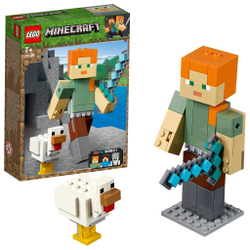 LEGO Minecraft: Алекс с цыпленком 21149 — Alex BigFig with Chicken — Лего Майнкрафт