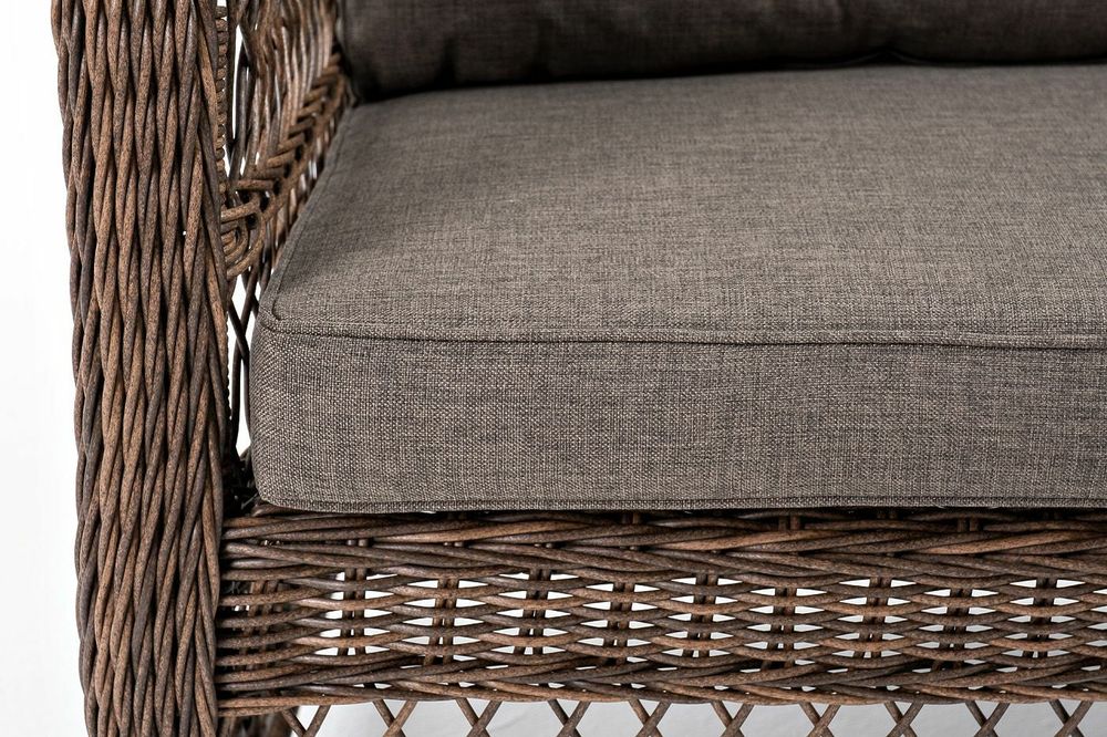"Гранд Латте" диван трехместный из искусственного ротанга, цвет коричневый
