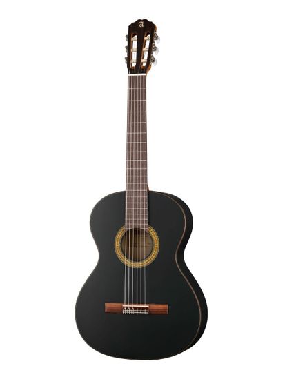 Классическая гитара, в футляре, черная матовая. Alhambra 1C, 7.150