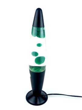 Лава лампа корпус - черный, лампа - зеленая, 40,5 см