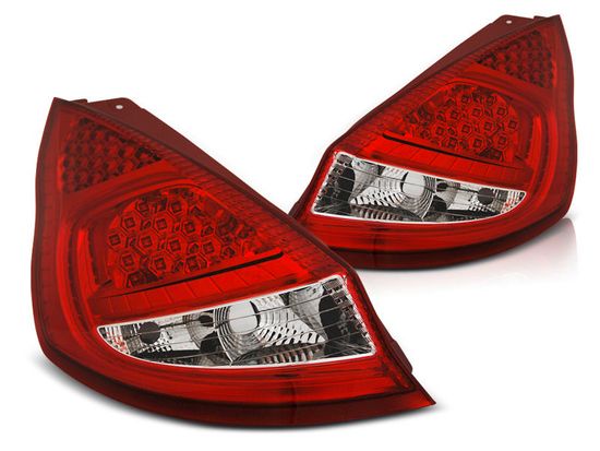 Задние фонари для Ford Fiesta VII Hatchback (08-12) LED Red Crystal