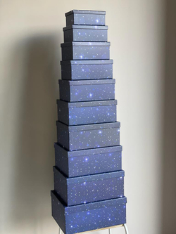 Подарочная коробка"Ночное небо" 8, 32х25х14