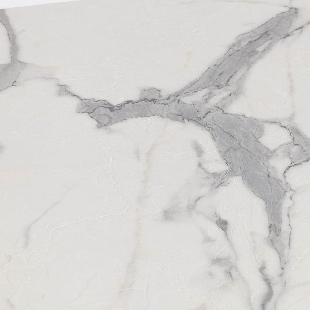 Стол VIGO ЛДСП/HPL/металл,  120 x 80 x 30 х 30 х 75 см, Мрамор светлый/белый