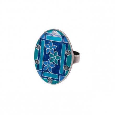 Кольцо Clara Bijoux Незабудки K75801-1 BL