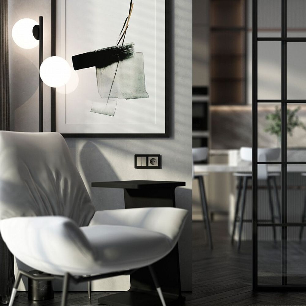 Розетка с заземлением, без рамки Werkel дымчатый W1271004