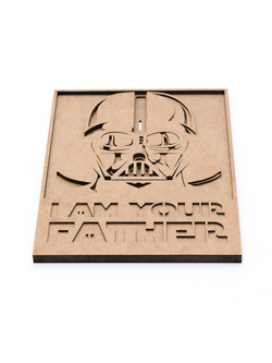 3D картина по номерам Дарт Вейдер, Звездные войны (Star wars),SamCraft, подарочный набор для творчества, многослойное панно из дерева
