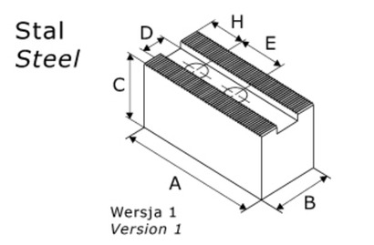 Кулачки MKS-M 110-1 17 0000 7240/1  (1 шт.)   для патрона BISON тип 2104 / 2105 / 2604 / 2605