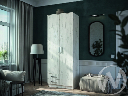 Шкаф распашной ПШ-3.9 (дуб крафт белый)