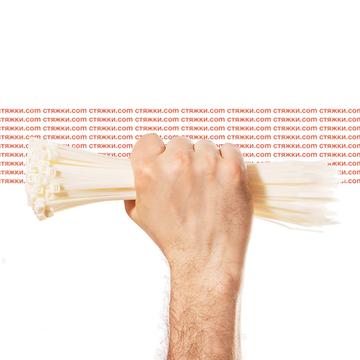 Стяжки морозостойкие Арктик 5х250 белые - 100 шт/уп | Хомуты кабельные морозостойкие