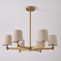 Люстра на штанге Imperiumloft Jorgenson Beige/Light wood STAVRA01