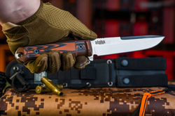 Тактический нож Alpha D2 Stonewash Black-Orange G10