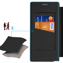 Чехол книжка черного цвета с MagSafe для Samsung Galaxy S24 Ultra, серия Skin X Pro Series от Dux Ducis