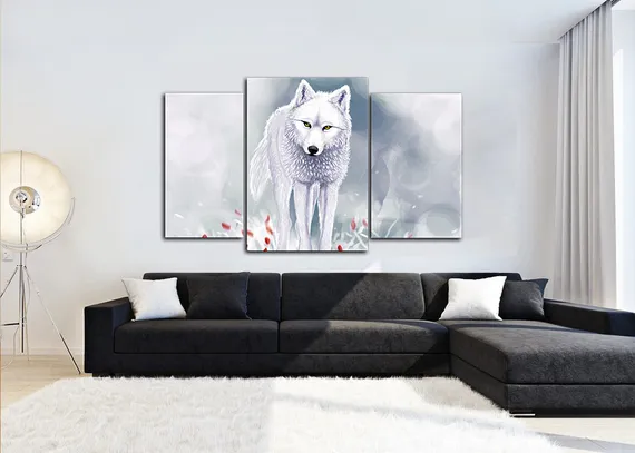 Модульная картина " Ручной волк"