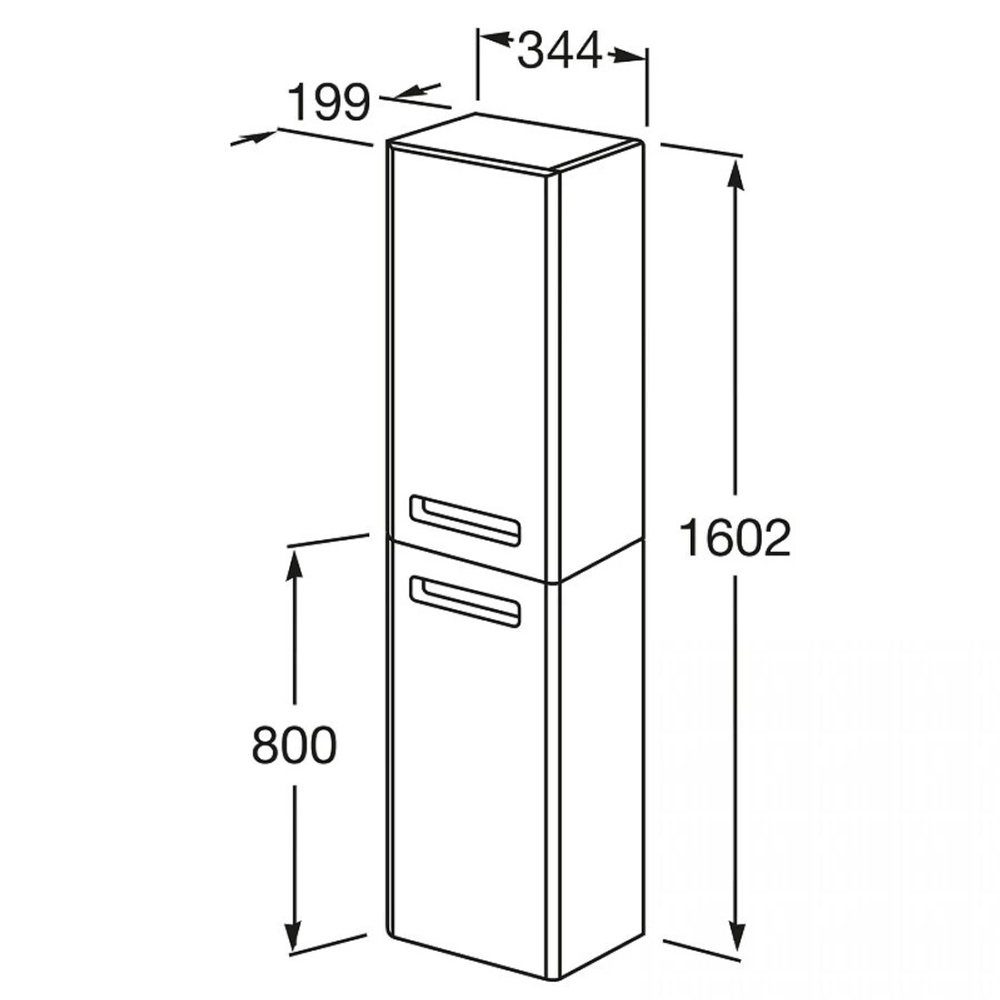 Шкаф-колонна Roca The Gap Original R терракота ZRU9307844
