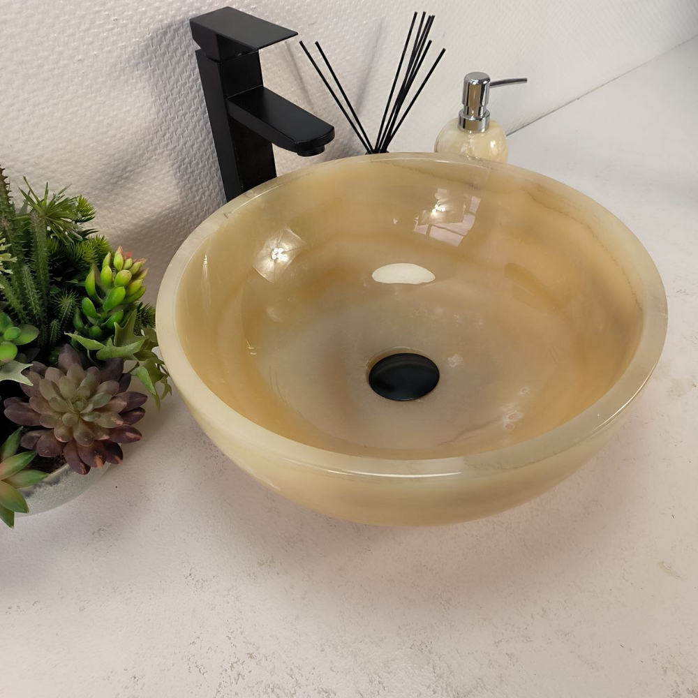 Раковина из оникса Bowl Yellow TinLip BO-60906 40*40*15