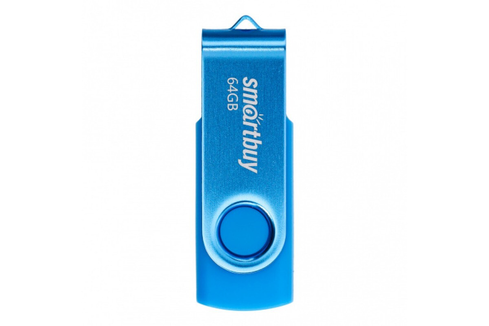 USB Флешка 64GB SmartBuy Twist series, USB 2.0, синяя