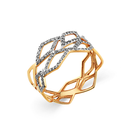 Кольцо из золота 585 пробы с Фианит