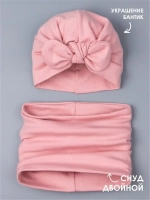 Чалма осенняя для девочки и снуд