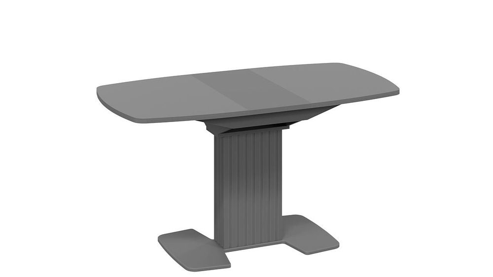 Стол кухонный обеденный раздвижной Белый глянец/Стекло глянцевое белое 130(162)х80х75 см