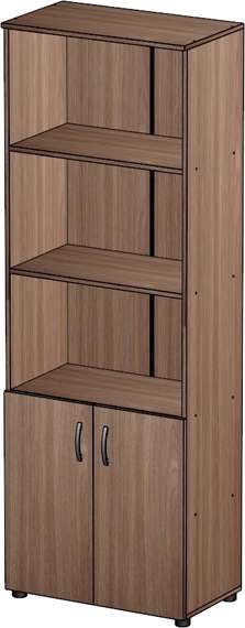 Стеллаж полуоткрытый Стандарт-Pro ясень шимо темный