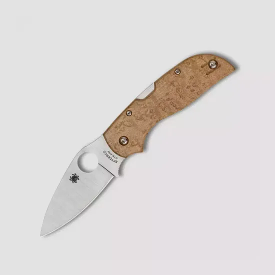 Складной нож Spyderco Chaparral Birdseye Maple 152WDP c клинком из стали CTS-XHP, рукоять дерево (Клен)