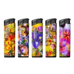 Пьезо зажигалка с цветами 8500L АП TWP-FLOWERS (упаковка 50 шт.) (комплект 50 шт)