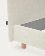 Кровать Valma из жемчужного шенилла со съемным чехлом для матраса 160 x 200 см