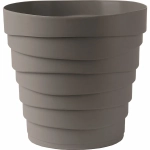 Кашпо для цветов пластиковое 2,25л d-18см «Бархан» Серый жемчуг