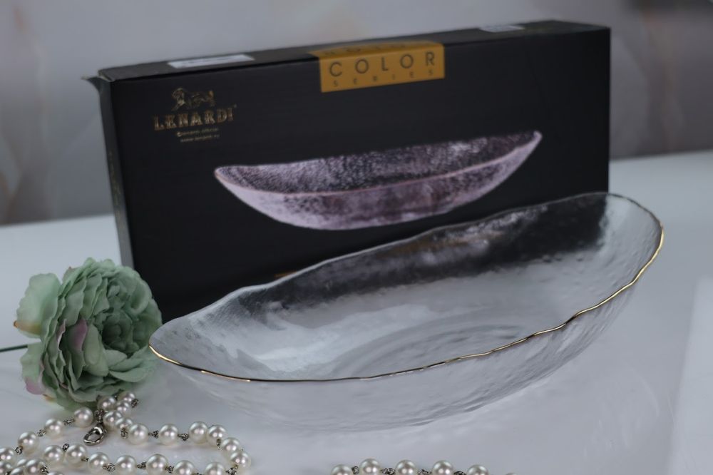 Lenardi 588-579 Блюдо 31х14,5х7см в под.уп.(х12)Стекло