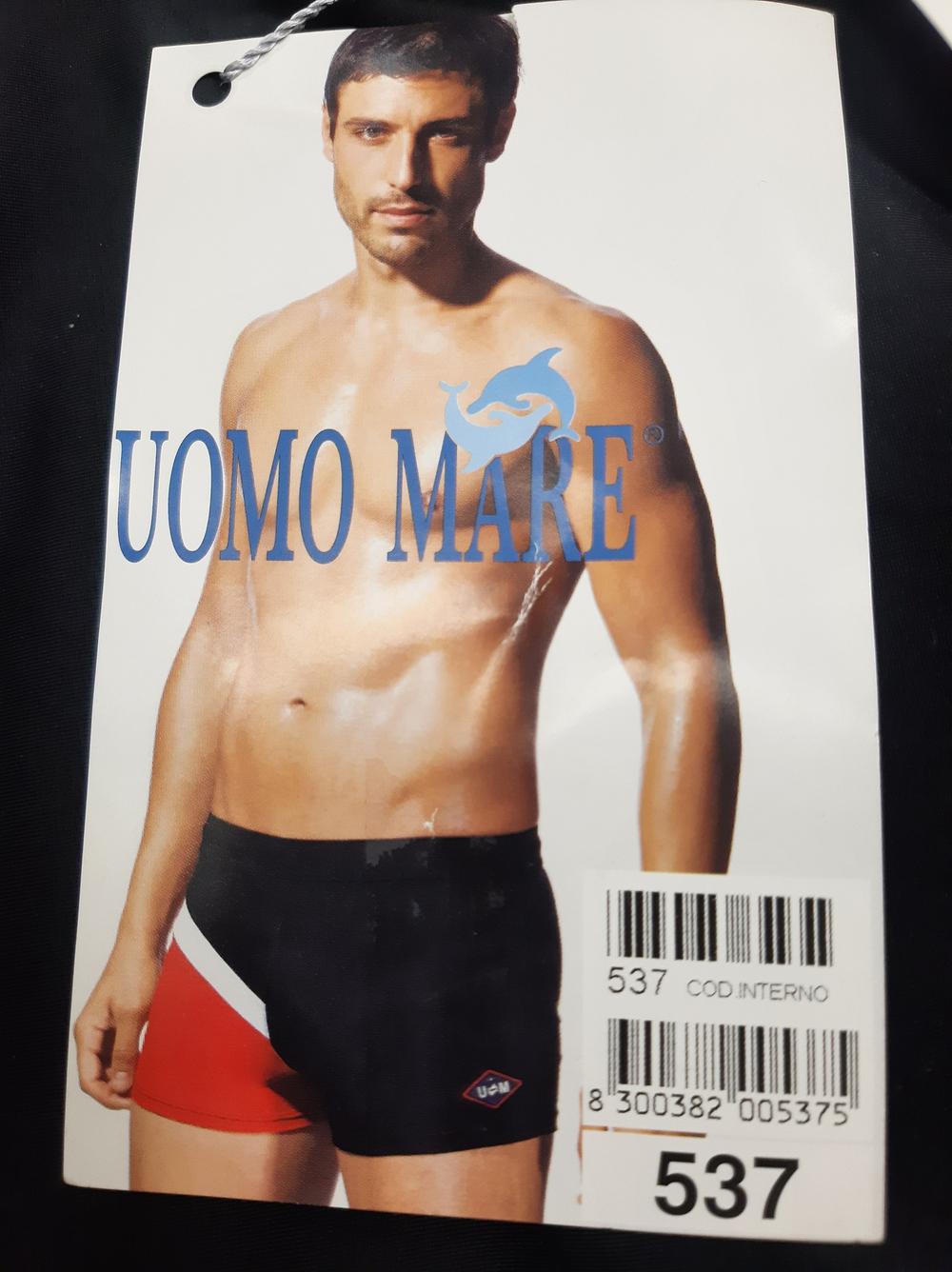 Плавки  UOMO MARE 537, артикул  537, цвет nero/red