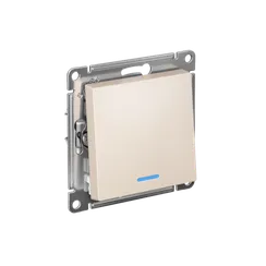 Переключатель проходной 1-кл. СП AtlasDesign 10А IP20 (сх. 6а) 10AX с подсветкой механизм беж. SE ATN000263