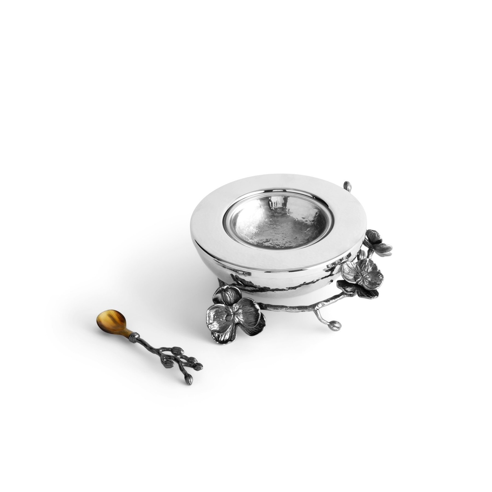 Икорница с ложкой 15.5см Michael Aram Черная орхидея