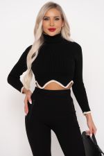 Джемпер кашемировый (черный) Дж11-262/4 Nikol