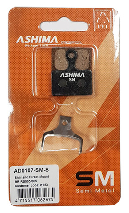 Колодки Semi metal с пружинками для Shimanо Direct-Mount BR-RS505/805. AD0107-SM-S