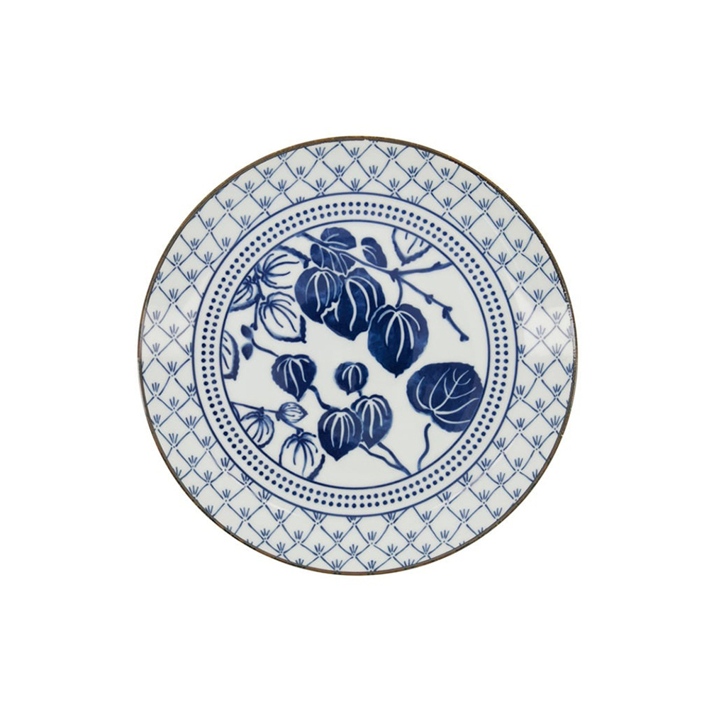 Тарелка 25.7см Tokyo Design 16723 синяя/белая