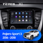 Teyes X1 9" для Mitsubishi Pajero Sport 3 2016-2018