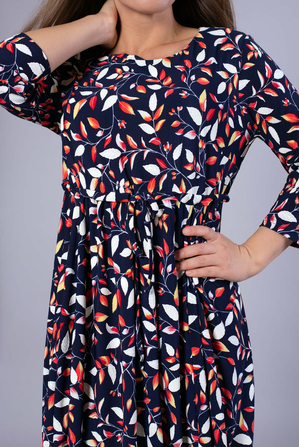 Платье женское 1995ЛП, листок оранж #172ЛОр051995ЛП