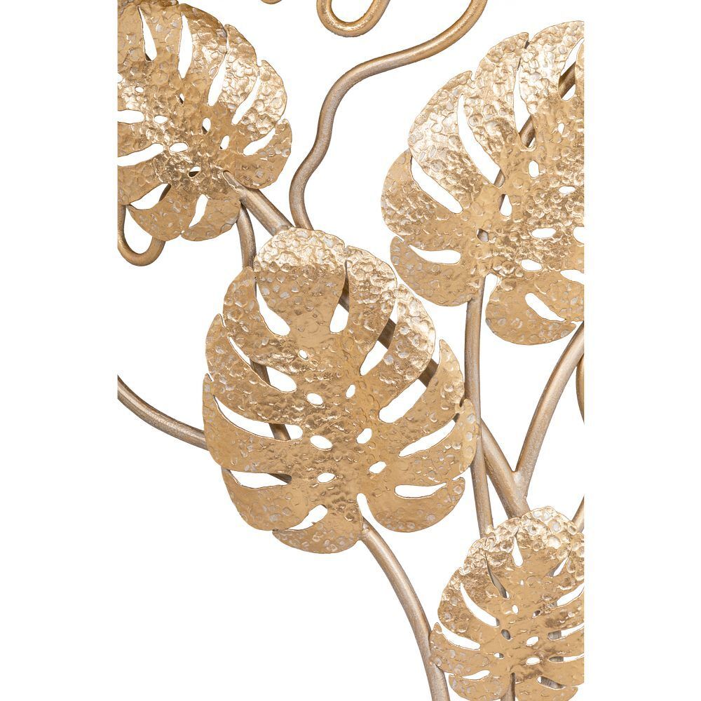Консоль Monstera Deliciosa Wood (Монстера) Айвори Мраморное золото