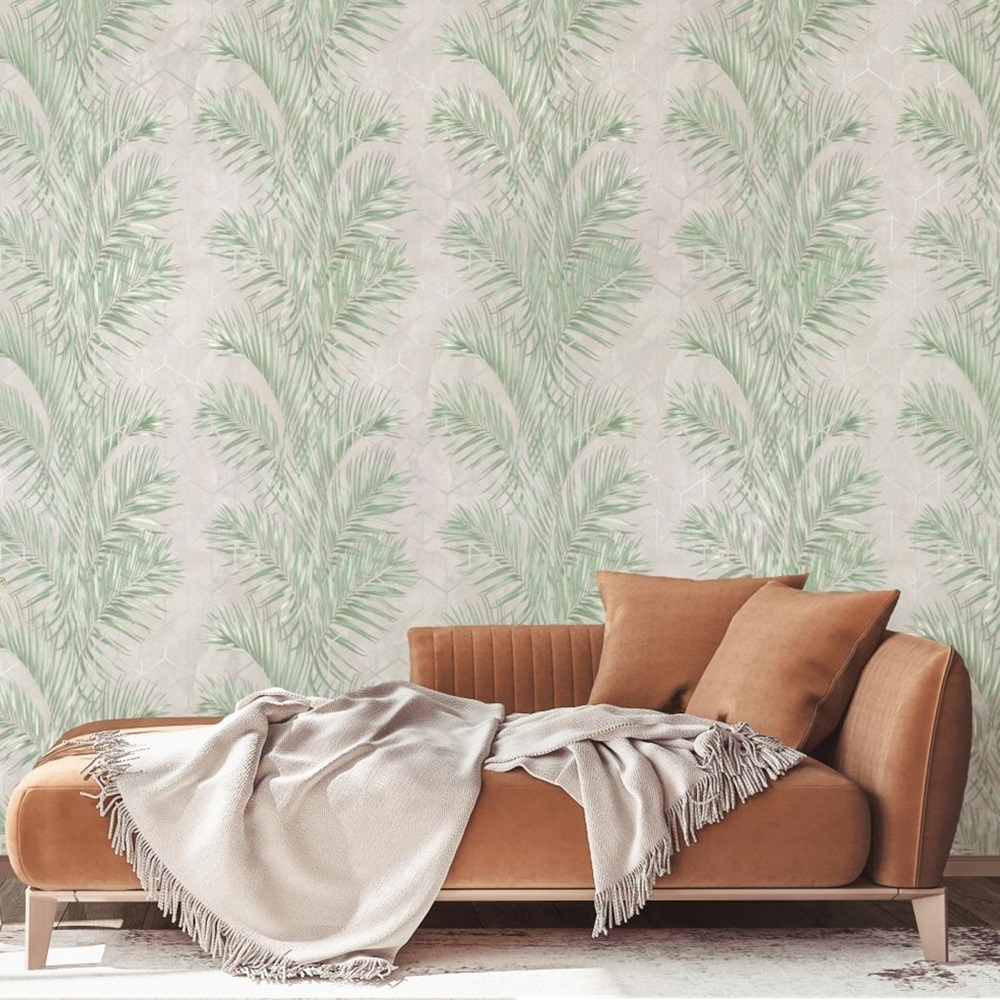 Обои виниловые SL72243-47 PALITRA STYLE Caribana флористика, размер 1.06 х 10.05 м