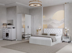 Комод с полками Модена МК-2, ясень анкор светлый/венге