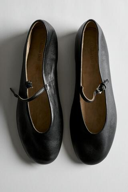 Massimo Dutti Балетки из мягкой кожи, черный
