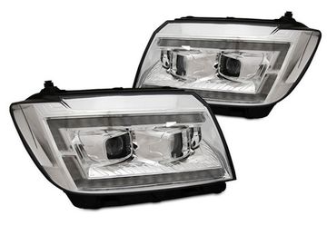 Фары TUBE LIGHT CHROME DRL SEQ для VW CRAFTER 2017-