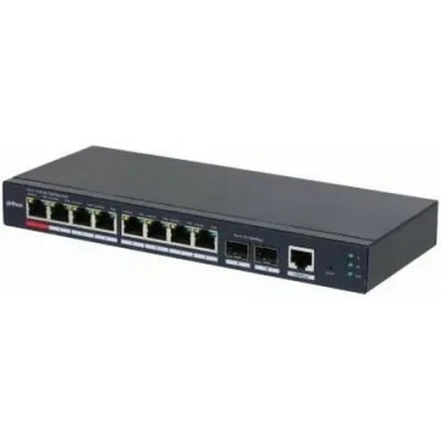 Коммутатор Dahua DH-S4210-8GT-110 (L2) 10x1Гбит/с 2SFP 8PoE 110W управляемый