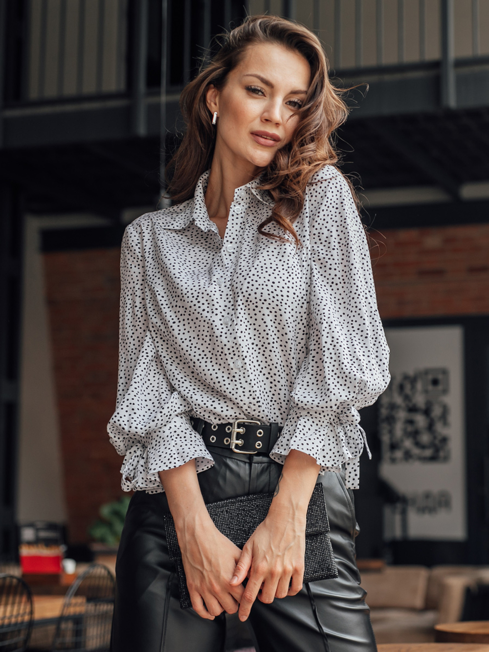 Рубашка женская | Бл-1013 б вискоза