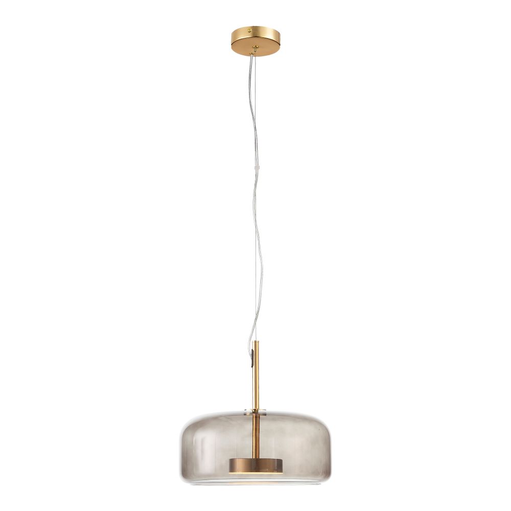 SL1053.243.01 Светильник подвесной ST-Luce Золотистый/Дымчатый LED 1*9W 3000K PALOCHINO